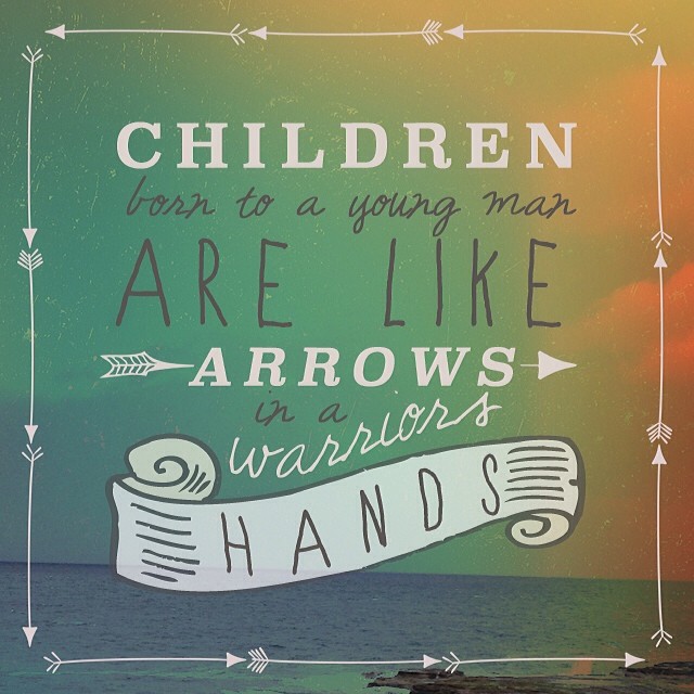 Arrows in a warrior’s hands.