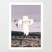 jesus cross easter print