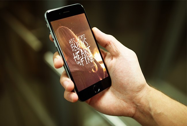 Bible Wallpaper - iphone 6 - burns in my heart
