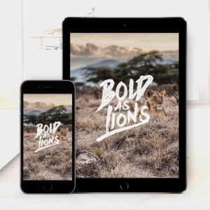 Bold as Lions (Prov 28:1) - Bible Wallpaper Download (Phone + Tablet) TN