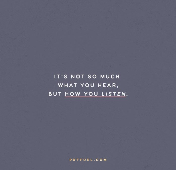 Listen With Open Hearts – The Hearing Series – Part 6