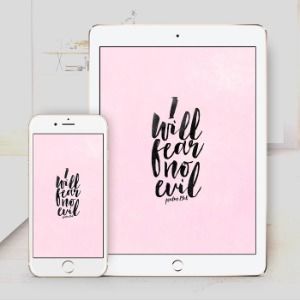 I Will Fear No Evil - Bible Wallpaper Download - Psalm 23:4